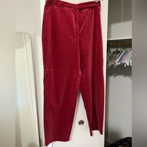 Talbots Rich Burgundy Fine Corduroy Stretch Pants